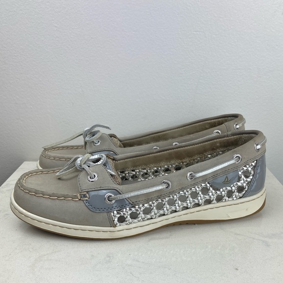 SPERRY Top Sider Women's Angelfish 2-Eye Caning Shoes Leather Loafers - Picture 1 of 12